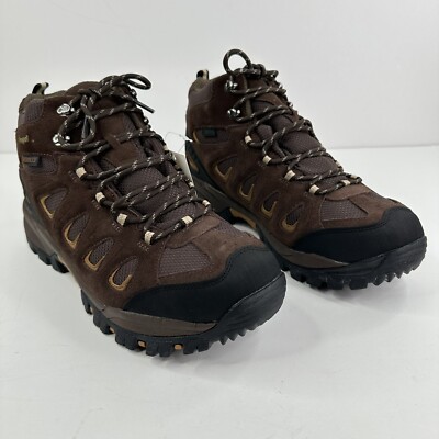 Propet Mens Ridge Walker Brown Leather Waterproof Boots Size 12XW