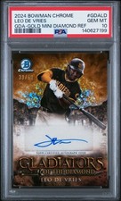 LEO DE VRIES 2024 Bowman Chrome Gladiators OTD Mini Diamond Auto #/50 PSA 10 GEM