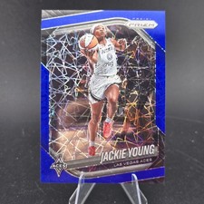 2025 Panini WNBA Prizm Blue Velocity Prizm #23 Jackie Young Las Vegas Aces