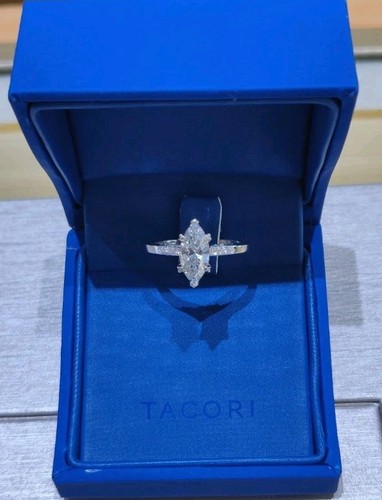 Tacori Simply Tacori 2651MQ 18k White Gold Marquise Lab Created Diamond IGI 8.5