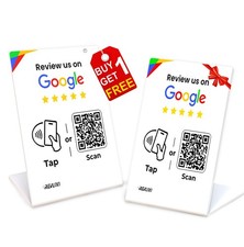 REVLIXI Google Review Stand (2 PCS) -Boost 1 + 1 FREE STAND, White