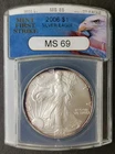 2006 $1 American Silver Eagle Dollar ANACS MS69