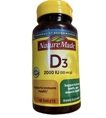Nature Made Vitamin D3 2000 IU (50 mcg), 100 Tablets onestopshop2525