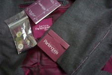 Sartoria Partenopea Medium Gray S110s Wool 2 Pc Suit Jacket Pants 46R BRAND NEW