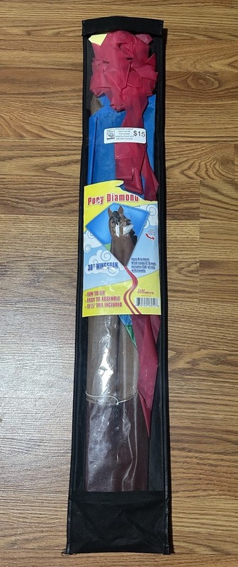 30” Pony Diamond Kite Easy Assemble Wind Fun Kids Outdoors Colorful Horse