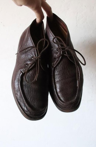 Men Vibram Boots Brown Leather 41