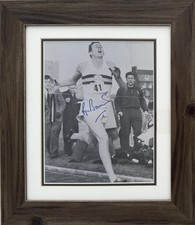 Sir Roger Bannister, First Sub-4 Minute Miler, Hand Signed Framed Photo & COA