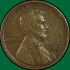 1913-S Lincoln Wheat Cent Extremely Fine XF Coin #41530