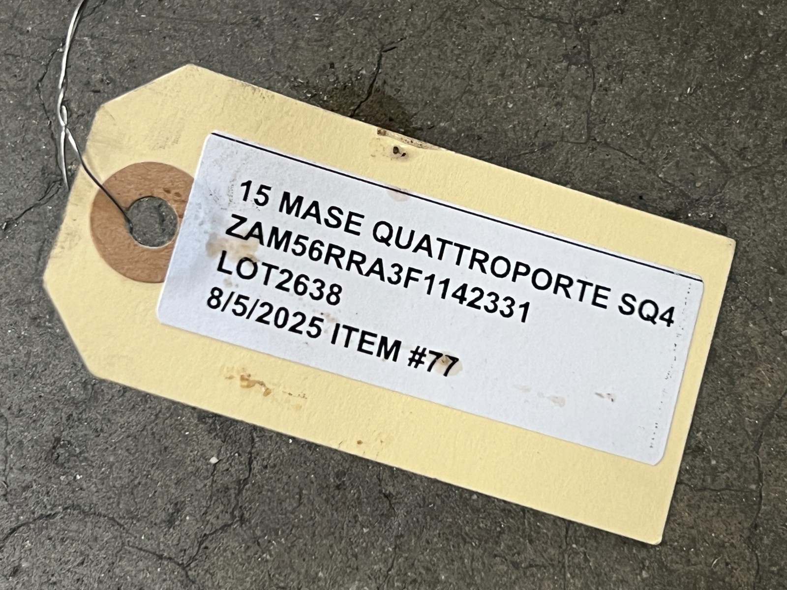 ⭐2014-2017 MASERATI QUATTROPORTE REAR AXLE DRIVESHAFT DRIVE SHAFT OEM LOT2638
