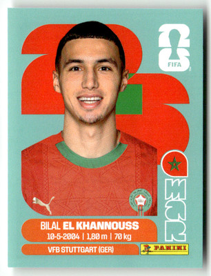 Panini 2026 World Cup WM Amerika Sticker No. MAR 14 Bilal el Khannouss Marokko