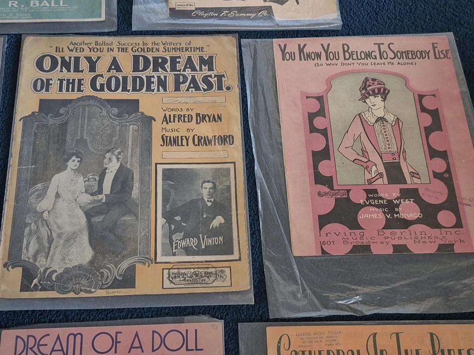 Vintage Antique Sheet Music variety Romantic Love War Songs Lot Of 10 - Image 4 of 4