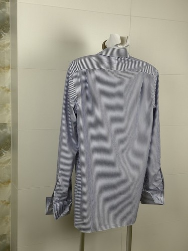 Ralph Lauren Purple Label Shirt Cameron Purple&White Striped cufflinks MEN sz15 - Picture 4 of 9