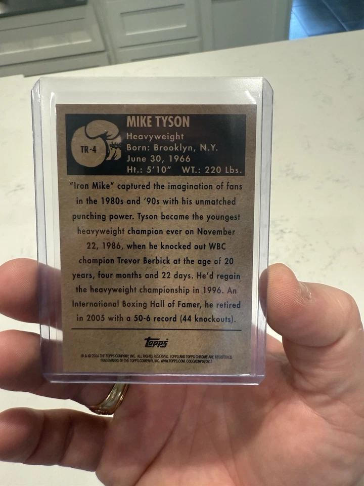 2024 Topps Cromo Mike Tyson 1951 Ringside Naranja Refractor #19/25 Foto 2 de 2