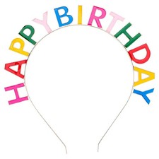 Rainbow Crown Tiara for and Girls, Happy Decorations, 1 Count Pack of 1
