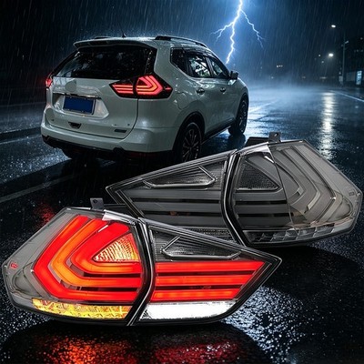 Pair VLAND FULL LED Tail Lights For Nissan Rogue 2014-2019 Rear Lamps Assembly