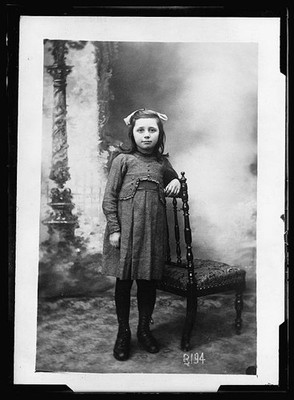 Photo:Bort Correze France Helene Lafon 1919 Girl Portrait AEF