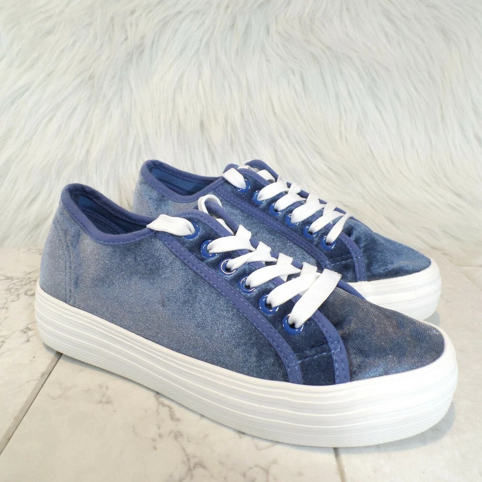 Tenis Qupid Blue Velvet Creeper Flatfoam talla 6 Foto 2 de 4