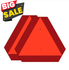T R Metal Slow Moving Vehicle Sign 14 in x 16 in 2 Pack Reflective