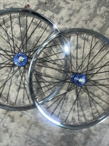 Old School Araya Style Steel NOS CMC BMX Chrome Wheels King Kong Hubs VTG OG