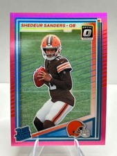 2025 Panini Donruss Optic Preview Shedeur Sanders pink rookie football card