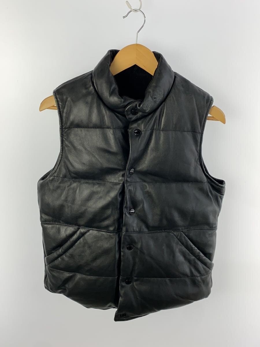 Schott Down Jacket M Leather Reversible Black Cor… - image 3