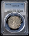 1935-D Walking Liberty Half Dollar 50c- PCGS MS 63 Better Date & Coin