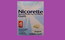 Nicorette Gum 4mg Original 110 Pieces Exp: 9/26 New  Sealed