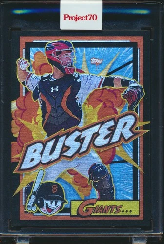 2021 Topps Project 70 Buster Posey /70 Rainbow Foil Sket One #756
