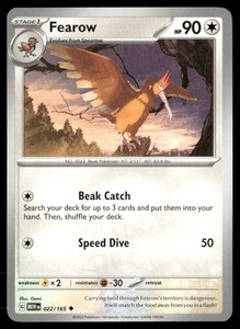 Fearow 022/165 Uncommon Scarlet & Violet 151