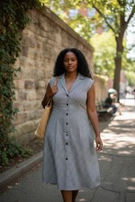Urban Outfitters Black and White Gingham Midi Dress
