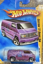Hot Wheels Custom '77 Dodge Van Purple New Models 1:64 Diecast Unopened