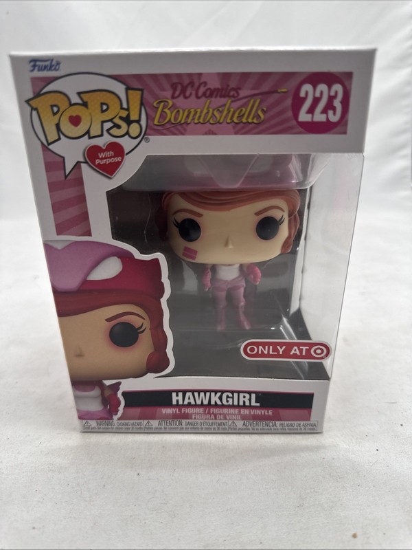 Funko POP! DC Comics Hawkgirl 223 Vinyl Figure Breast Cancer Target Exclusive