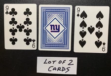 Swap Playing Cards    NY GIANTS    Lot of 2  BLACK  NINES   NFL FOOTBALL