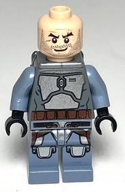 LEGO SW0468 Jango Fett (2013, Minifigure, Star Wars, Smile, 75015, Damaged)