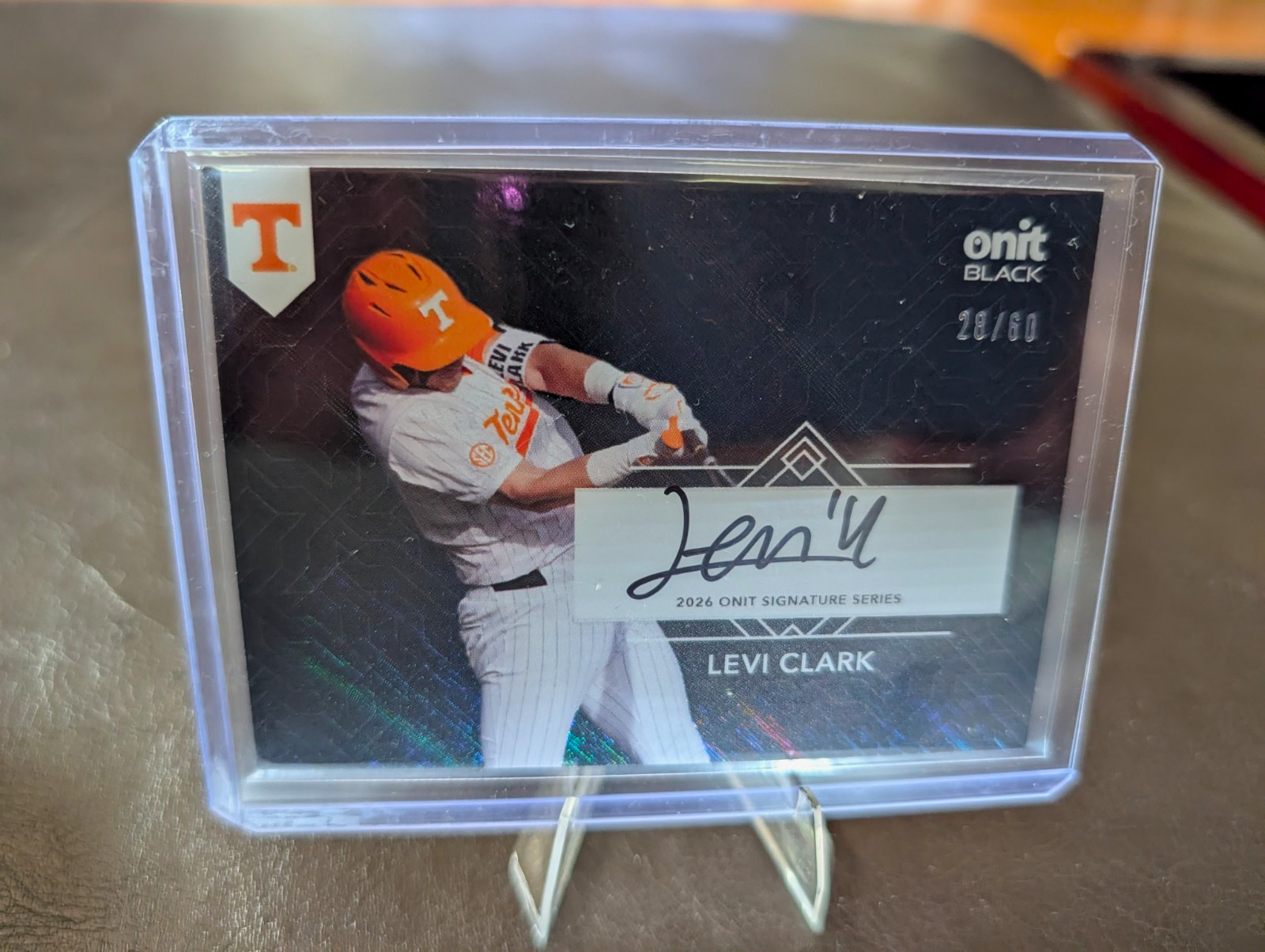 Onit 2026 Signature Series Levi Clark Tennessee Volunteers Black Auto 28/60 #S-5