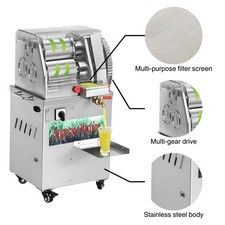 Electric Sugar Cane Juice Machine Stainless Steel Commercial Juice Press 220V