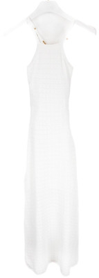 SANDRO Yvana Dress Women EU34 White Halterneck Beaded Embellished Midi Elegant