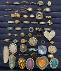 50+ pc ESTATE JEWELRY RING LOT Vintage to Modern Costume Fashion Statement