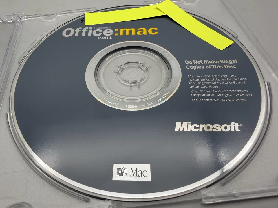 Vintage Microsoft Office Mac 2001 Install CD-ROM Software Apple Mac X05-99536 - Image 4 of 4