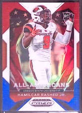 2021 Prizm Draft Picks Collegiate #189 Hamilcar Rashed Jr. Red White & Blue
