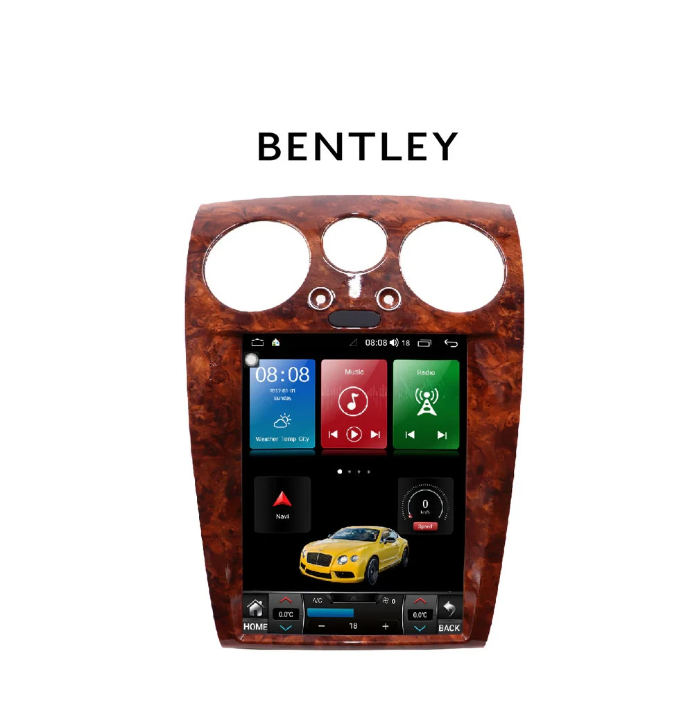 For Bentley Continental GT 2003-2012 Android Radio Stereo Tesla Style screen 64G
