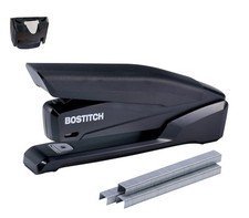 Black Ergonomic Stapler Jam Free 20 Sheets Easy One Finger Squeeze Desk Acces...