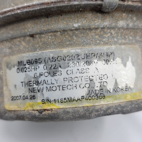 OEM Willing Motor MLB095 (ASG020ZUEP/SHP) Motor From GE PTAC Heat-Pump Used - Picture 3 of 5