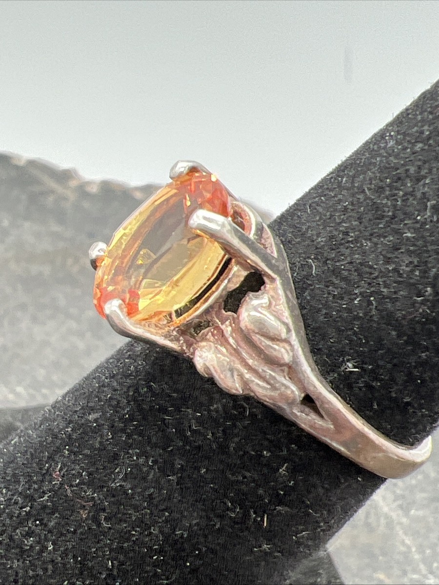 2.62 CARAT YELLOW SAPPHIRE STERLING RING S-6 LAB-CREATED | eBay