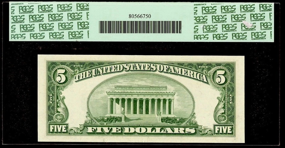 1950 B $5 Dollar STAR Note PCGS 67 PPQ Superb Gem New York Serial # B14911260* - Image 2 of 2