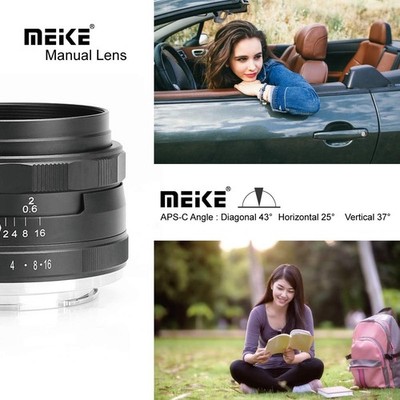 Meike 35mm F1.4 APS-C Manual Focus Prime Lens for Canon Sony Fujifilm M43-mount