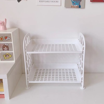 Desktop Stationery Rack Storage Holder Multi-Functional Plastic Shelf Makeup Org