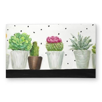 Begin Home Decor C1ROAR35SBYR6U 3 x 5 ft. Mini Cactus & Succulents Rug - Flor...