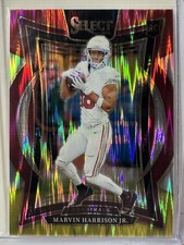 2024 Panini Select - Concourse Marvin Harrison Jr  #28 Red & Yellow Shock Prizm 