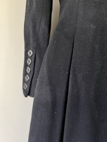 David Hayes Vintage schwarz Wolle zweireihig Mantel Kleid Damen 6 - Bild 7 von 19